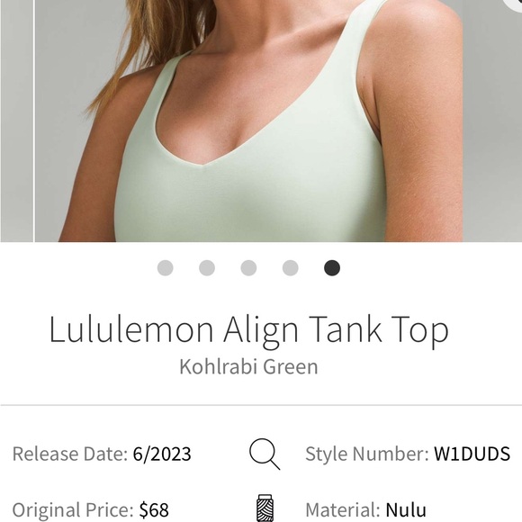 Lululemon Athletica Kohlrabi Green Tank Top - Picture 3 of 10